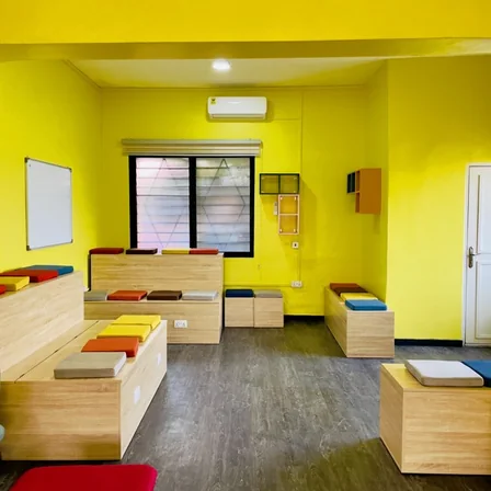 The room at Venture Nest arranged for a session.